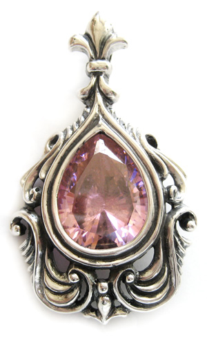 Tino Pendant with Pink Crystal